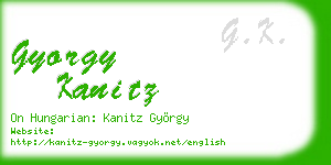 gyorgy kanitz business card